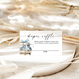 A New Chapter Begins Baby Shower, Diaper Raffle Enclosure Card