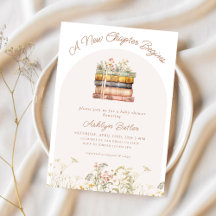  A New Chapter Begins Baby Shower Invitation