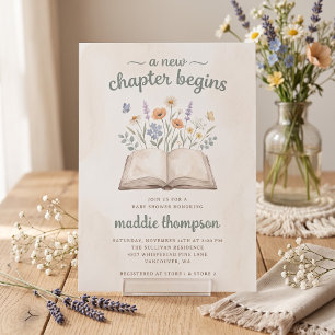 A New Chapter Begins Baby Shower Invitation