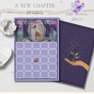 A New Chapter Begins Bingo game Baby Shower Card