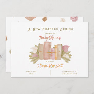 A New Chapter Begins - Boho Style Invitation