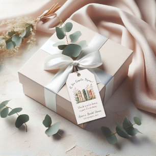 A New Chapter Begins! Book Bridal Shower Gift Tag