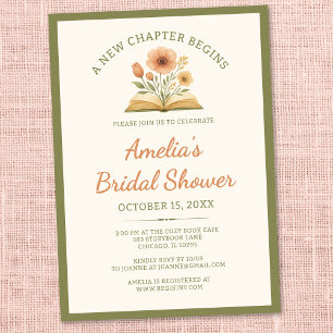 A New Chapter Begins - Book Theme Bridal Shower Invitation