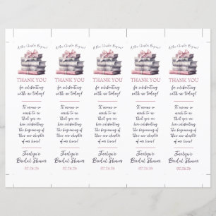 A New Chapter Begins! Bookmark Shower Favor