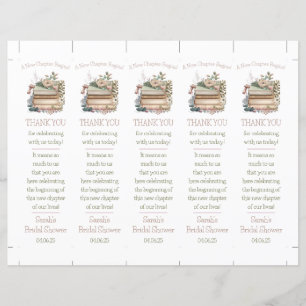 A New Chapter Begins! Bookmark Shower Favor