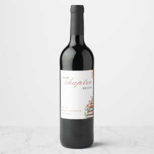 A New Chapter Begins Books Bridal Shower Wine Label