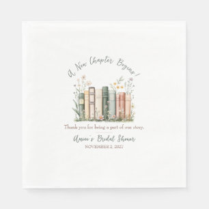 A New Chapter Begins! Bridal Shower Favour Napkin
