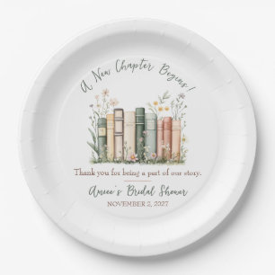 A New Chapter Begins! Bridal Shower Favour Paper Plate