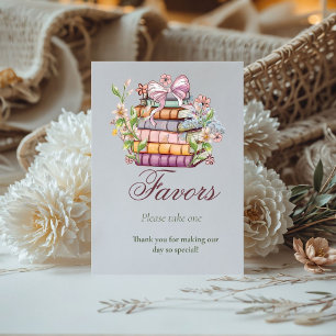 A New Chapter begins bridal shower Favours Sign