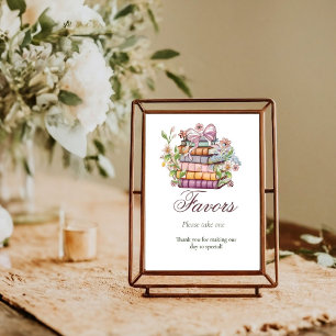A New Chapter begins bridal shower Favours Sign