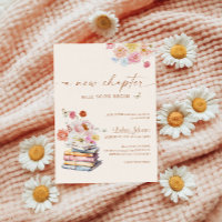 A New Chapter Begins Bridal Shower Floral Books
