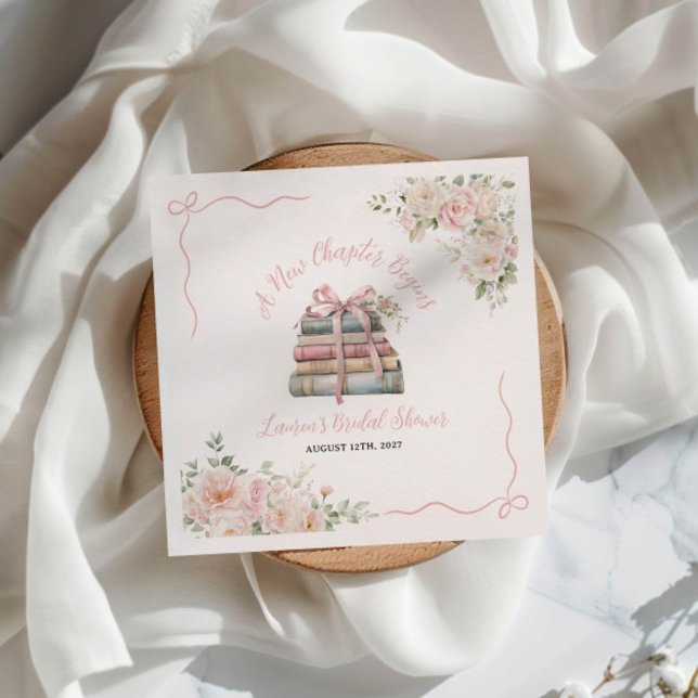 A New Chapter Begins Bridal Shower  Napkin (Creator Uploaded)