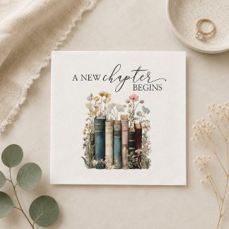 A New Chapter Begins Bridal Shower Napkins