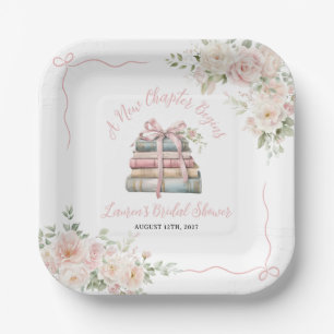 A New Chapter Begins Bridal Shower  Paper Plate