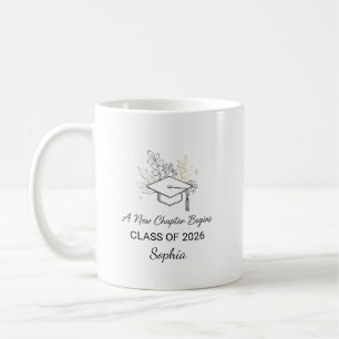 A New Chapter Begins Class of 2026 Personalized Coffee Mug