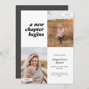 A New Chapter Begins Graduation Invitation