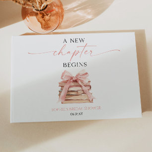 A New Chapter Begins Pink Bow Books Bridal Shower