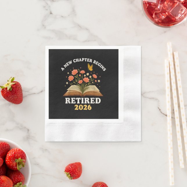 A New Chapter Begins Retired 2026 Napkin (Insitu)