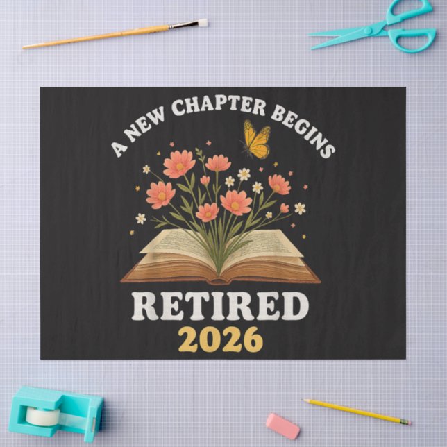 A New Chapter Begins Retired 2026 Tissue Paper (Craft)