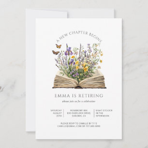 A New Chapter Begins Retirement Party Invitation