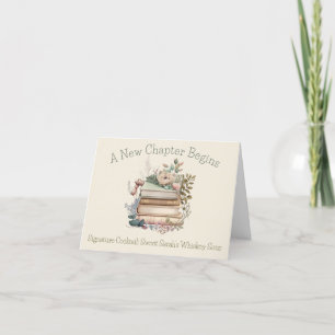 A New Chapter Begins  Signature Cocktail Tent Card