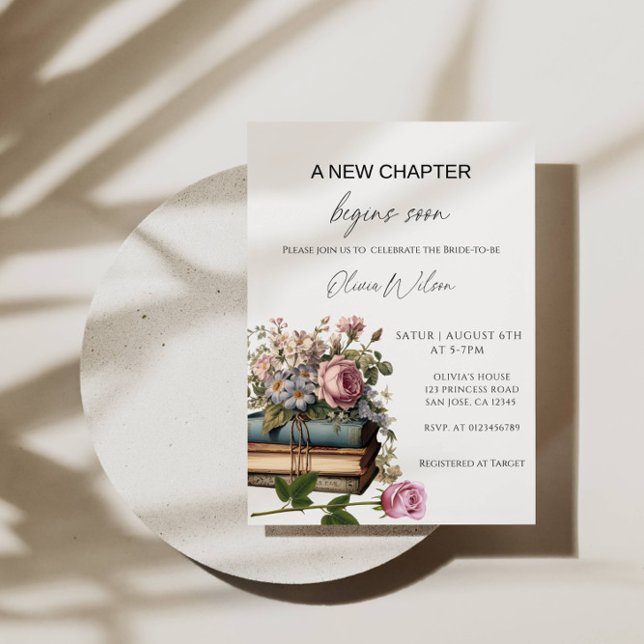 A New Chapter Begins Soon – Bride-to-Be  Invitation (Creator Uploaded)