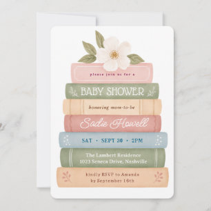 A New Chapter Begins Storybook Baby Shower Invitation