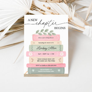 A New Chapter Begins Storybook Baby Shower Invitation