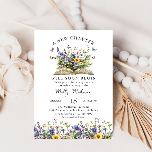 A New Chapter Begins Storybook Baby Shower Invitation (Creator Uploaded)
