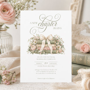 A New Chapter Begins Storybook Baby Shower Invitation
