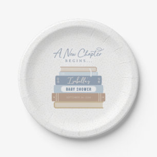 A New Chapter Begins Storybook Baby Shower Paper Plate