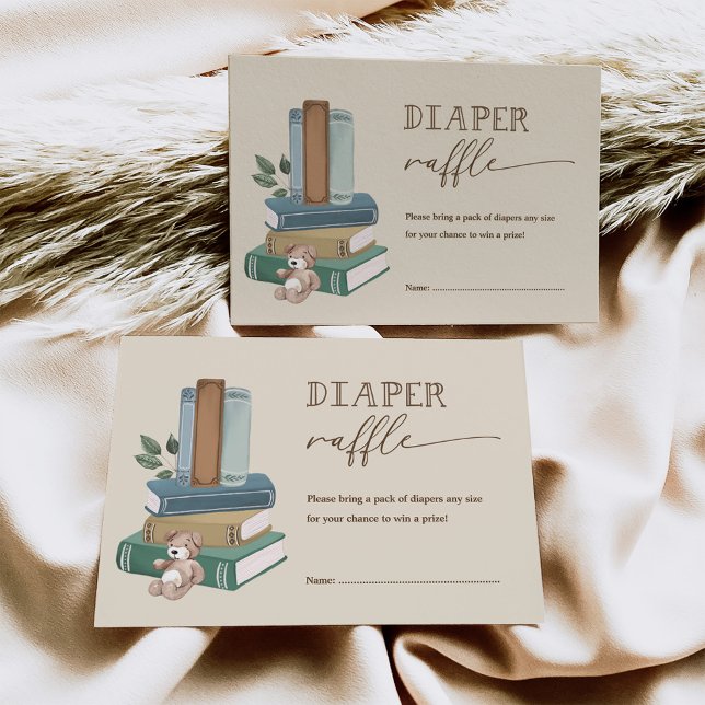 A New Chapter Begins: Storybook Diaper Raffle Baby Enclosure Card (Creator Uploaded)