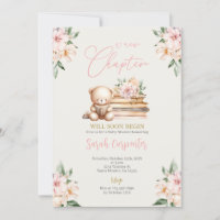 A New Chapter Begins Teddy Bear Baby Shower Girl