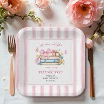 A New Chapter Begins Vintage pink Baby Shower 