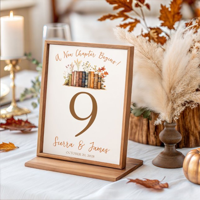 A New Chapter Begins! Wedding Table Number Signs (Creator Uploaded)