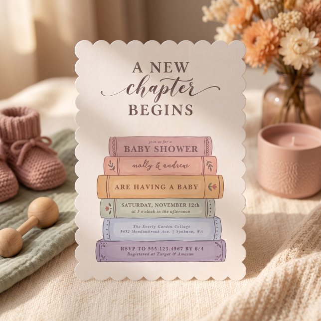 A New Chapter Book Baby Shower Invitation (Creator Uploaded)