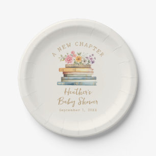 A New Chapter Books Baby Shower Paper Plate