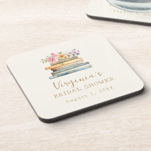 A New Chapter Books Bridal Shower Coaster