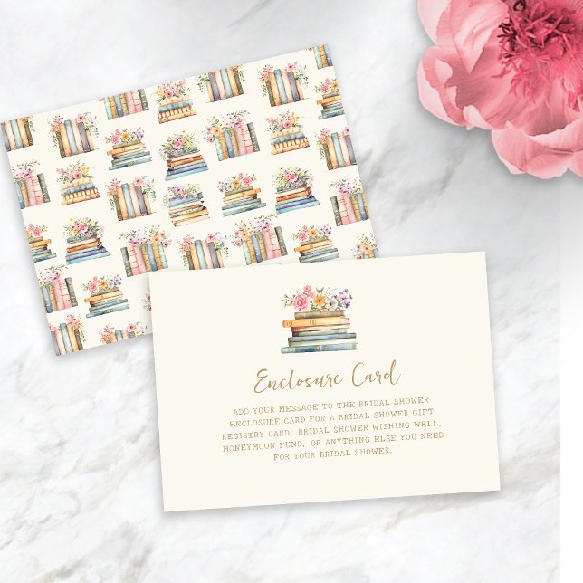 A New Chapter Books Bridal Shower Enclosure Card (Book Theme Enclosure Card
)
