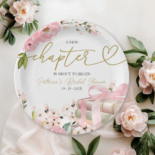 A New Chapter Books Bridal Shower Paper Plate