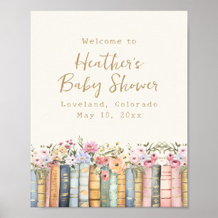 A New Chapter Books Welcome Baby Shower Poster