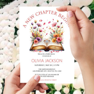 A New Chapter  Bridal Shower Invitation