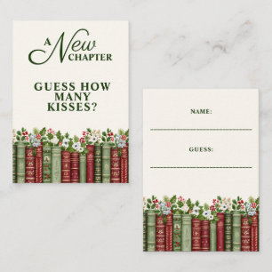 A New Chapter Christmas Book Themed Bridal Shower Enclosure Card