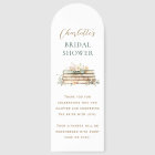 A New Chapter Floral Book Bridal Shower Favour