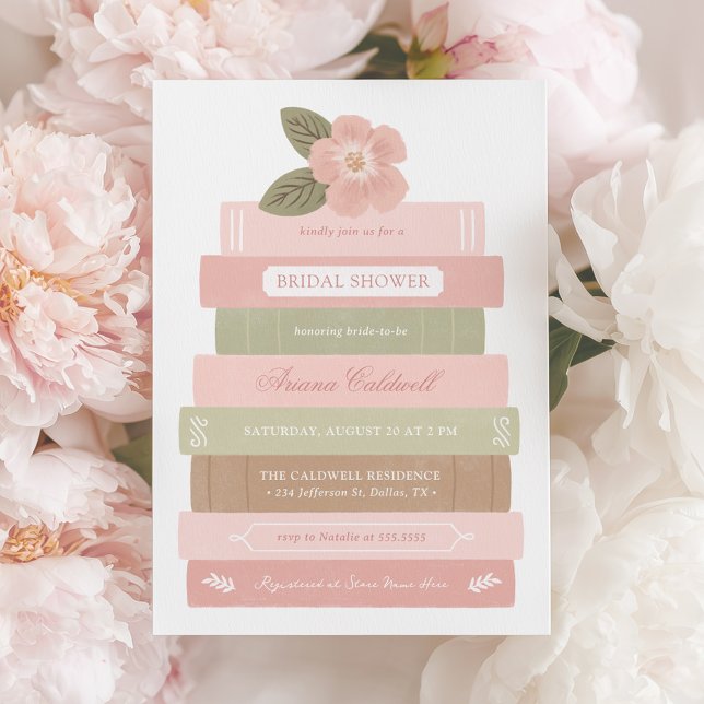 A New Chapter Floral Book Bridal Shower Invitation (Creator Uploaded)
