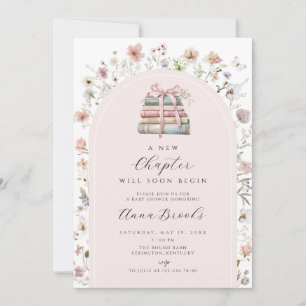 a new chapter girl  Baby Shower Invitation