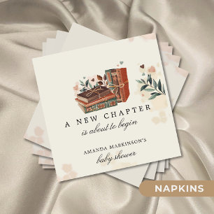 A New Chapter Is About to Begin Baby Shower Napkin