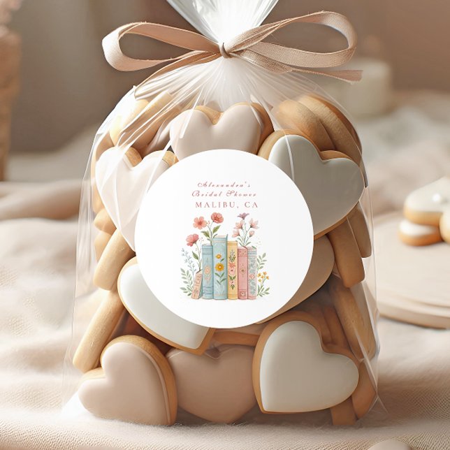 A New Chapter Pastel Book Garden Classic Round Sticker (Creator Uploaded)