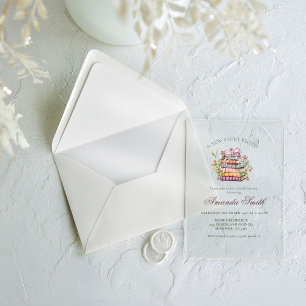 A New Chapter Story Book Bridal Shower  Acrylic Invitations