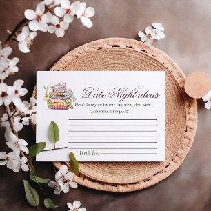 A New Chapter Story Date Night Ideas Bridal Shower Enclosure Card